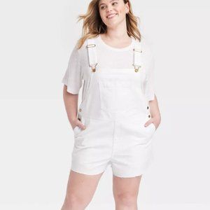 Universal Thread Target White Overalls Shorts Size 12
